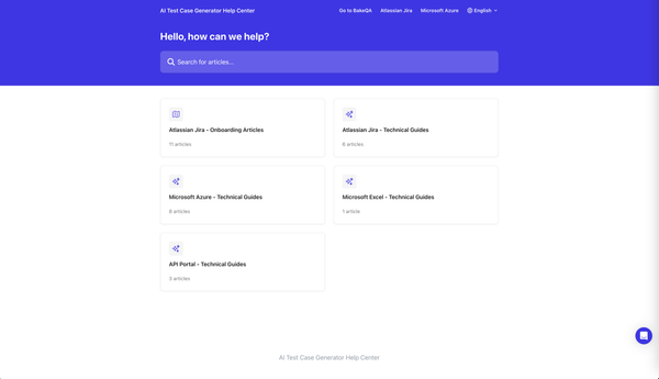 Introducing our Help Center Articles and Technical Guides for the AI Test Case Generator